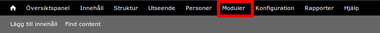 Menyn moduler Drupal