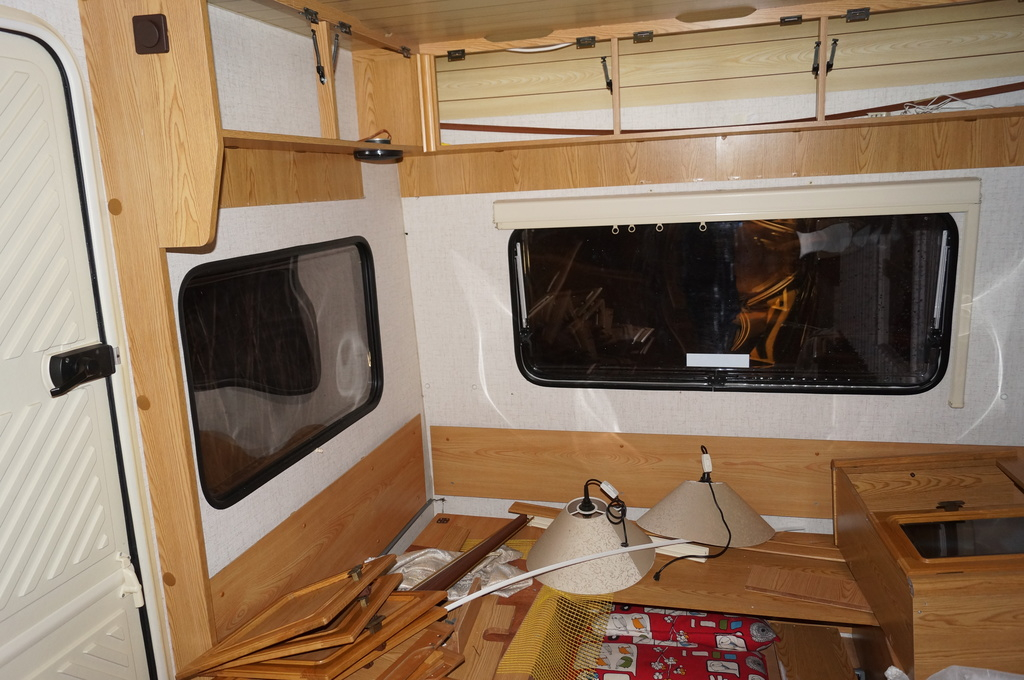 Framändan på husvagnen just nu