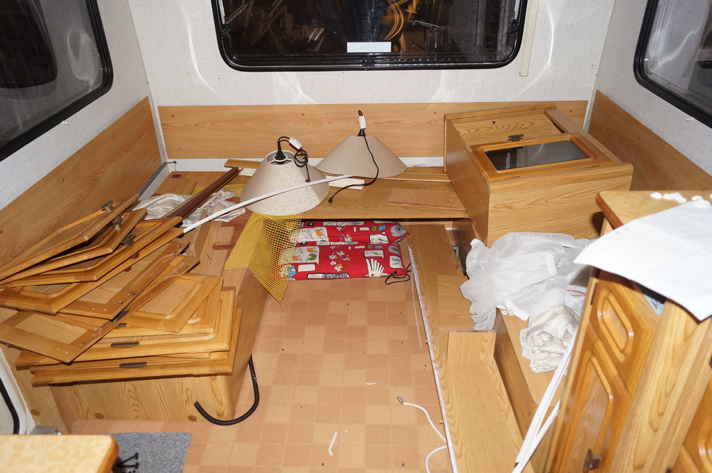 Framändan på husvagnen just nu