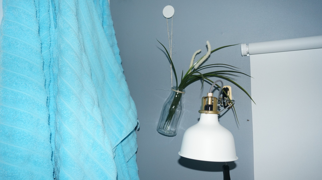 Liten blomma vid sänglampan