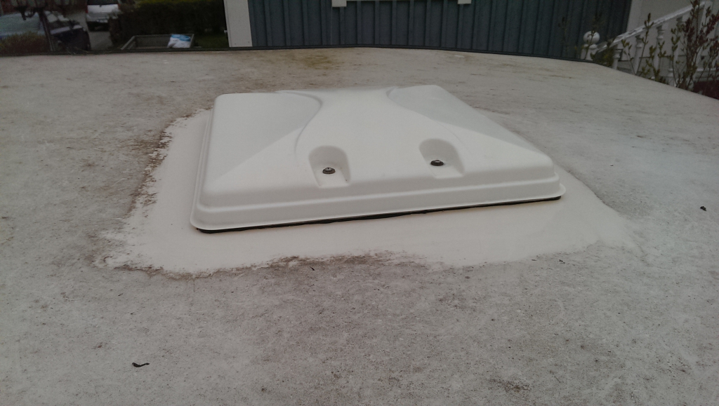 Andra takluckan monterad