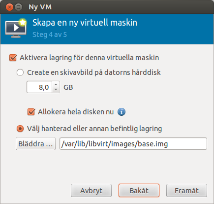 Tillbaka och imagen är skapad