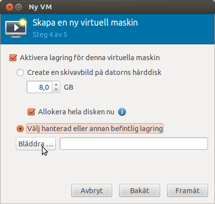 Klicka på bläddra för att skapa en ny image