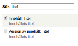 Skapa ett kontextuellt filter för titeln