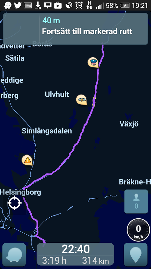 På väg norrut igen