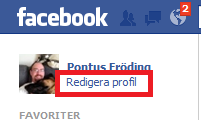 Klicka på redigera profil